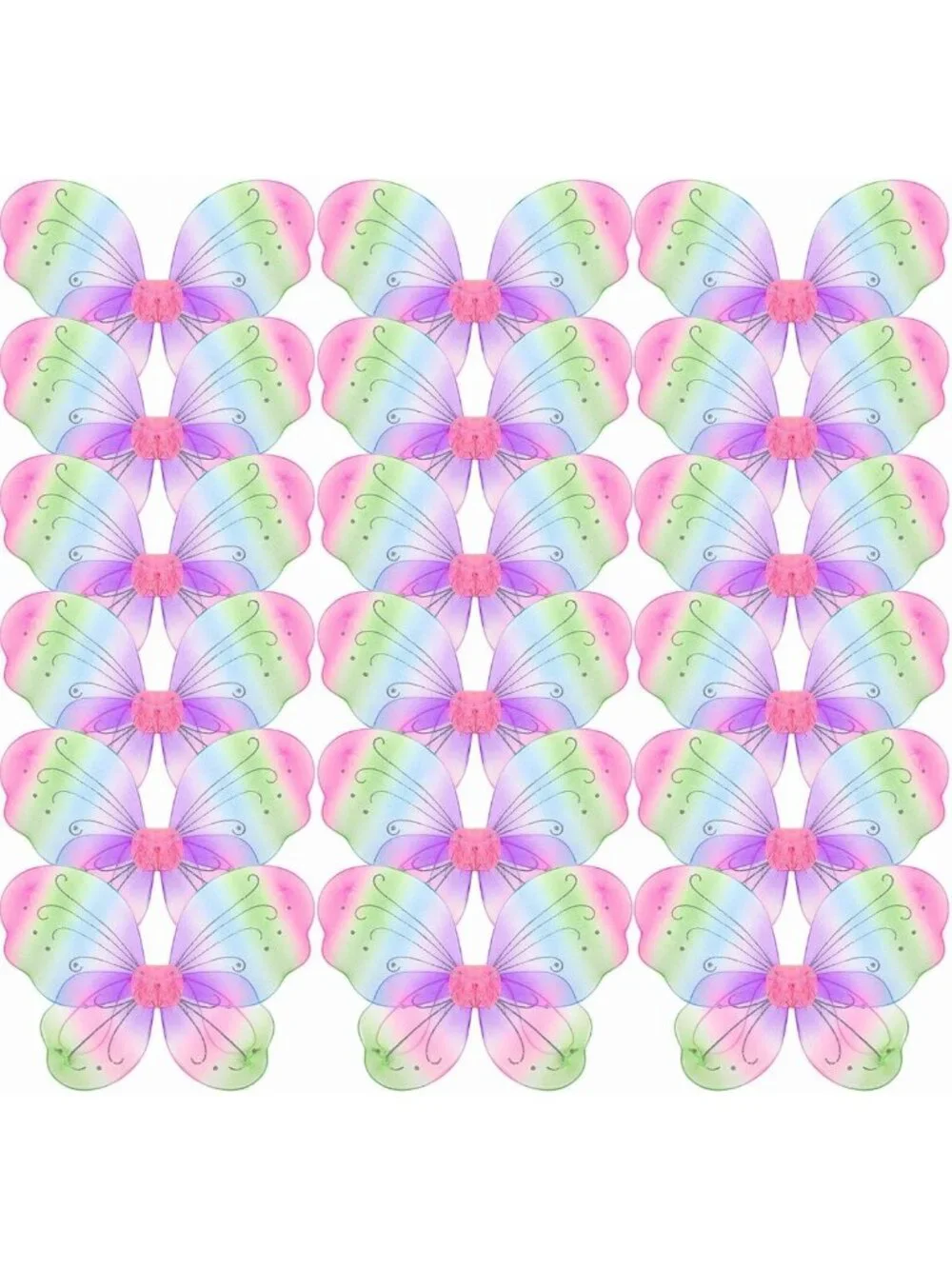 Girls Fairy Butterfly Wings Costume for Dress Up, Party, or Playtime Fun